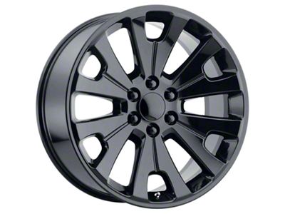 PR190 Gloss Black 6-Lug Wheel; 22x9; 24mm Offset (23-25 Colorado)