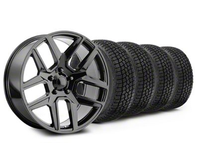 20x9 Performance Replicas Night Edition Style & 33in Milestar All-Terrain Patagonia AT/R Tire Package (19-24 RAM 1500)