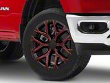 PR177 Gloss Black Red Milled 6-Lug Wheel; 20x9; 24mm Offset (19-25 RAM 1500)