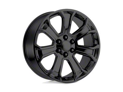 Performance Replicas PR166 Gloss Black 6-Lug Wheel; 20x9; 24mm Offset (19-24 Sierra 1500)