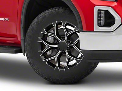 PR176 Gloss Black Milled 6-Lug Wheel; 20x9; 24mm Offset (19-24 Sierra 1500)