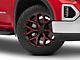 PR177 Gloss Black Red Milled 6-Lug Wheel; 22x9; 24mm Offset (19-25 Sierra 1500)