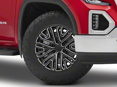 PR197 Gloss Black Milled 6-Lug Wheel; 20x9; 24mm Offset (19-24 Sierra 1500)