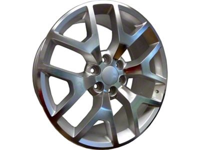 Performance Replicas PR150 Silver Machined 6-Lug Wheel; 20x9; 27mm Offset (19-24 Silverado 1500)