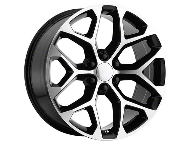 Performance Replicas PR176 Gloss Black Machined 6-Lug Wheel; 20x9; 24mm Offset (19-24 Silverado 1500)