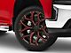 Performance Replicas PR176 Gloss Black Red Milled 6-Lug Wheel; 22x9; 24mm Offset (19-24 Silverado 1500)