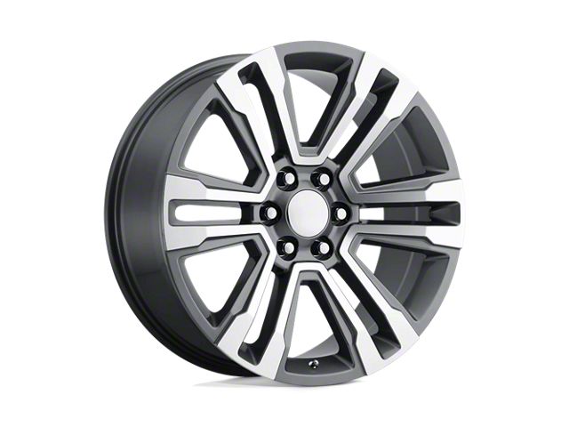 Performance Replicas PR182 Gunmetal Machined 6-Lug Wheel; 26x10; 31mm Offset (19-24 Silverado 1500)