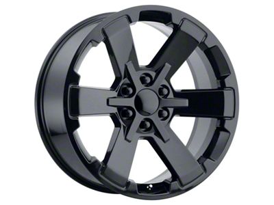 Performance Replicas PR189 Gloss Black 6-Lug Wheel; 22x9; 24mm Offset (19-24 Silverado 1500)
