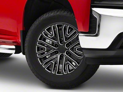 PR197 Gloss Black Milled 6-Lug Wheel; 20x9; 24mm Offset (19-25 Silverado 1500)