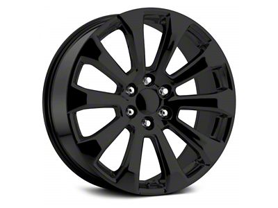 Performance Replicas PR204 Gloss Black 6-Lug Wheel; 22x9; 28mm Offset (19-24 Silverado 1500)
