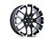 Performance Replicas PR224 Gloss Black with Machined Face 6-Lug Wheel; 22x9; 28mm Offset (19-24 Silverado 1500)