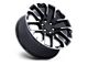 Performance Replicas PR224 Gloss Black with Machined Face 6-Lug Wheel; 22x9; 28mm Offset (19-24 Silverado 1500)