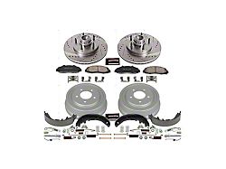 PowerStop Z23 Evolution Sport 5-Lug Brake Rotor, Drum and Pad Kit; Front and Rear (97-Early 00 2WD F-150 w/ Rear Wheel ABS & Drum Brakes)