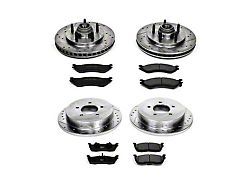 PowerStop Z23 Evolution Sport 5-Lug Brake Rotor and Pad Kit; Front and Rear (Late 00-03 F-150 Lightning)