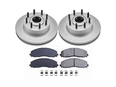 PowerStop Z17 Evolution Plus 8-Lug Brake Rotor and Pad Kit; Front (13-22 2WD F-350 Super Duty SRW)