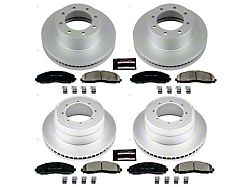 PowerStop Z17 Evolution Plus 8-Lug Brake Rotor and Pad Kit; Front and Rear (13-21 4WD F-350 Super Duty DRW)