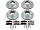 PowerStop Z17 Evolution Plus 8-Lug Brake Rotor and Pad Kit; Front and Rear (2016 4WD F-350 Super Duty SRW w/ Wide Track Front Suspension)