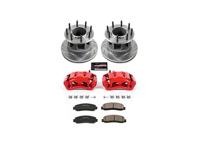PowerStop Z23 Evolution Sport 8-Lug Brake Rotor, Pad and Caliper Kit; Front (2012 2WD F-350 Super Duty DRW)