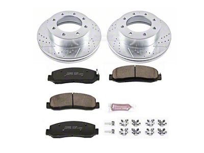 PowerStop Z23 Evolution Sport 8-Lug Brake Rotor and Pad Kit; Front (2011 4WD F-350 Super Duty)