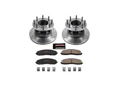 PowerStop Z23 Evolution Sport 8-Lug Brake Rotor and Pad Kit; Front (13-16 2WD F-350 Super Duty DRW)