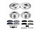 PowerStop Z23 Evolution Sport 8-Lug Brake Rotor and Pad Kit; Front and Rear (2016 4WD F-350 Super Duty DRW w/ Wide Track Front Suspension)