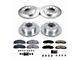 PowerStop Z23 Evolution Sport 8-Lug Brake Rotor and Pad Kit; Front and Rear (2016 4WD F-350 Super Duty SRW w/ Wide Track Front Suspension)