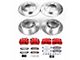 PowerStop Z36 Extreme Truck and Tow 8-Lug Brake Rotor, Pad and Caliper Kit; Front and Rear (Early 2011 4WD F-350 Super Duty DRW)