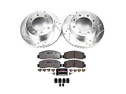 PowerStop Z36 Extreme Truck and Tow 8-Lug Brake Rotor and Pad Kit; Front (2011 4WD F-350 Super Duty DRW)