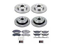 PowerStop OE Replacement 5-Lug Brake Rotor and Pad Kit; Front and Rear (06-18 RAM 1500, Excluding SRT-10 & Mega Cab)