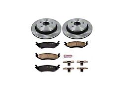 PowerStop OE Replacement 5-Lug Brake Rotor and Pad Kit; Rear (02-18 RAM 1500, Excluding SRT-10 & Mega Cab)
