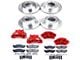 PowerStop Z23 Evolution Sport 8-Lug Brake Rotor, Pad and Caliper Kit; Front and Rear (06-08 RAM 1500 Mega Cab)