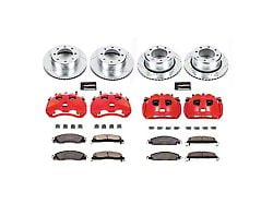 PowerStop Z36 Extreme Truck and Tow 8-Lug Brake Rotor, Pad and Caliper Kit; Front and Rear (09-18 RAM 2500)