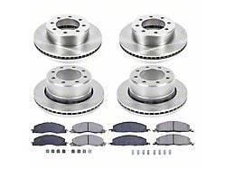 PowerStop OE Replacement 8-Lug Brake Rotor and Pad Kit; Front and Rear (09-12 RAM 3500)