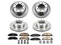 PowerStop OE Replacement 8-Lug Brake Rotor and Pad Kit; Front and Rear (13-18 RAM 3500)