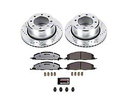 PowerStop Z36 Extreme Truck and Tow 8-Lug Brake Rotor and Pad Kit; Rear (09-12 RAM 3500)