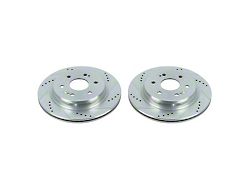 PowerStop Evolution Cross-Drilled and Slotted 6-Lug Rotors; Rear Pair (19-25 Sierra 1500)