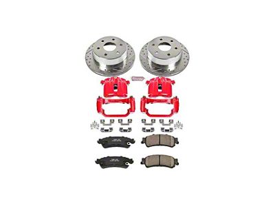 PowerStop Z23 Evolution Sport 6-Lug Brake Rotor, Pad and Caliper Kit; Rear (03-06 Sierra 1500 w/ Single Piston Rear Calipers)