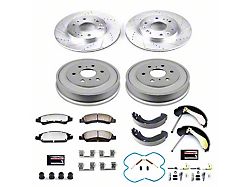 PowerStop Z36 Extreme Truck and Tow 6-Lug Brake Rotor, Drum and Pad Kit; Front and Rear (07-08 Sierra 1500 w/ Rear Drum Brakes)