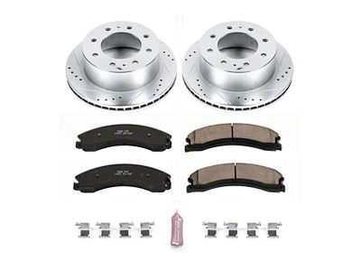 PowerStop Z23 Evolution Sport 8-Lug Brake Rotor and Pad Kit; Rear (15-19 Sierra 2500 HD)