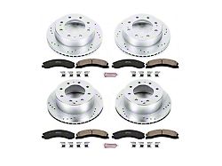 PowerStop Z23 Evolution Sport 8-Lug Brake Rotor and Pad Kit; Front and Rear (15-19 Sierra 2500 HD)