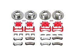 PowerStop Z36 Extreme Truck and Tow 8-Lug Brake Rotor, Pad and Caliper Kit; Front and Rear (07-10 Sierra 2500 HD)