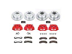 PowerStop Z36 Extreme Truck and Tow 8-Lug Brake Rotor, Pad and Caliper Kit; Front and Rear (12-14 Sierra 2500 HD)