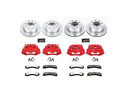 PowerStop Z36 Extreme Truck and Tow 8-Lug Brake Rotor, Pad and Caliper Kit; Front and Rear (15-19 Sierra 2500 HD)