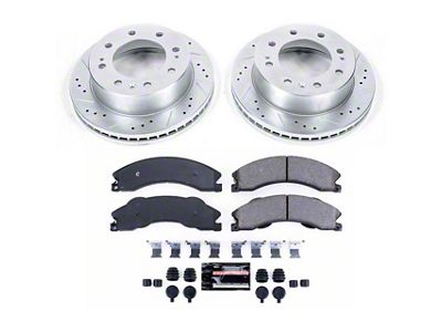 PowerStop Z23 Evolution Sport 8-Lug Brake Rotor and Pad Kit; Front (2011 Sierra 3500 HD)