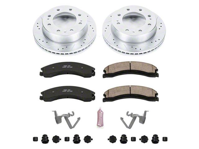 PowerStop Z23 Evolution Sport 8-Lug Brake Rotor and Pad Kit; Front (12-19 Sierra 3500 HD)