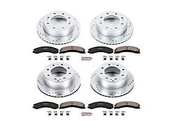 PowerStop Z23 Evolution Sport 8-Lug Brake Rotor and Pad Kit; Front and Rear (16-19 Sierra 3500 HD SRW)