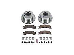 PowerStop Z36 Extreme Truck and Tow 8-Lug Brake Rotor and Pad Kit; Rear (11-15 Sierra 3500 HD DRW)