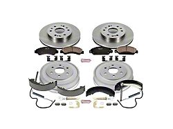 PowerStop OE Replacement 6-Lug Brake Rotor, Drum and Pad Kit; Front and Rear (05-06 Silverado 1500 w/ Rear Drum Brakes)