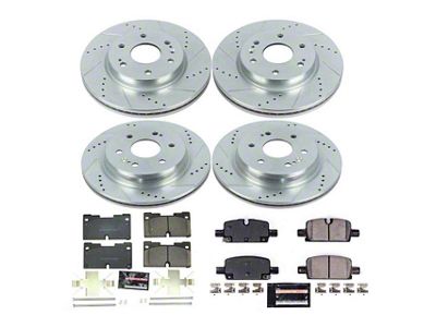 PowerStop Z23 Evolution Sport 6-Lug Brake Rotor and Pad Kit; Front and Rear (19-25 Silverado 1500)