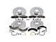 PowerStop Z23 Evolution Sport 6-Lug Brake Rotor, Drum and Pad Kit; Front and Rear (07-08 Silverado 1500 w/ Rear Drum Brakes)